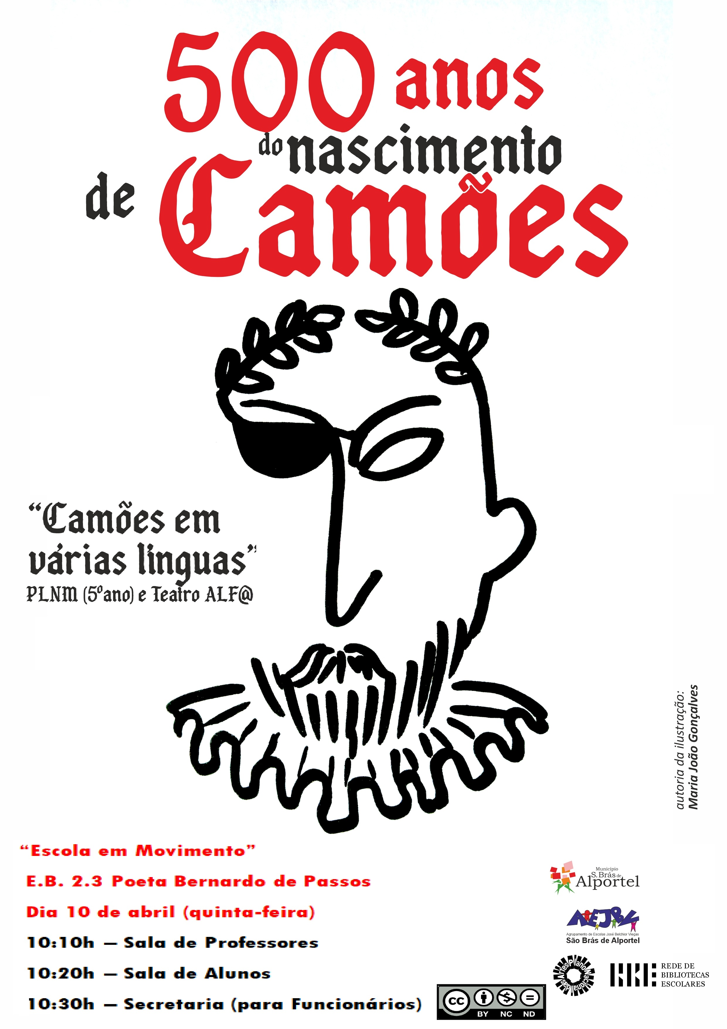 500 Anos Camões Escola em Movimento cartaz
