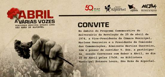 Abril a Várias Vozes tertúlia convite